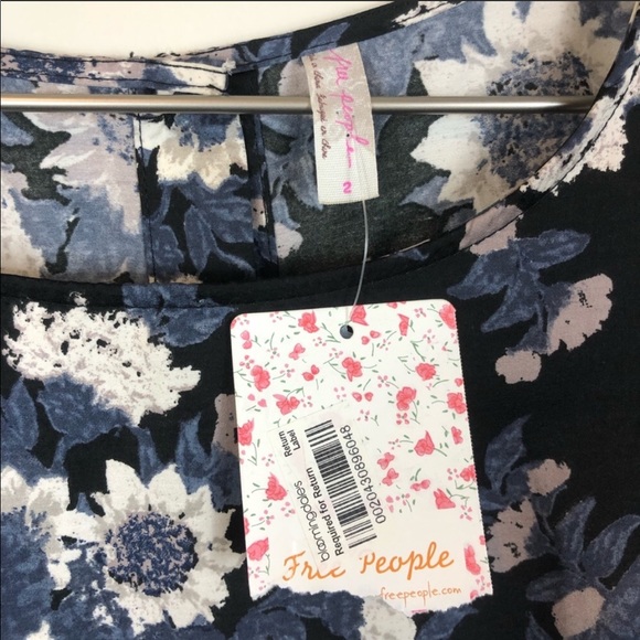 Free People Black Sunflower Parker Dress 2 NWT - Picture 5 of 8